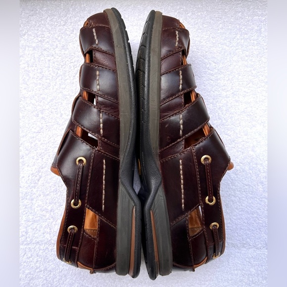 Sperry Leather Top Sider Gold Cup Fisherman Sandals - 9 - Brown main image 16